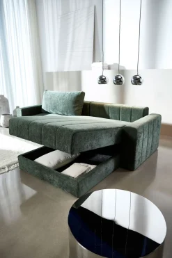 Akello Bäddsoffa Divan | Armstöd | 280 Avella Sand