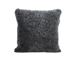 Alice fårskinnskudde 50x50 Svartgrafit