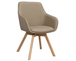Alison Karmstol | Beige Läder | Ekben