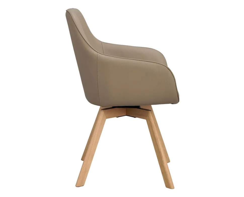 Alison Karmstol | Beige Läder | Ekben