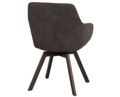 Alison Karmstol | Mörkgrå Microfiber | Bruna Ekben