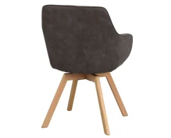 Alison Karmstol | Mörkgrå Microfiber | Ekben