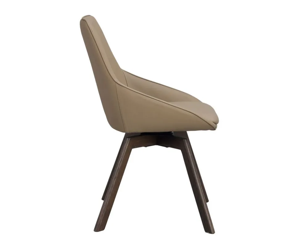 Alison Stol | Beige Läder | Bruna Ekben