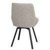 Alison Stol | Beige Tyg | Svarta Metallben