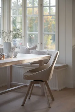 Alison Stol | Beige Tyg | Vitpigm. Ekben