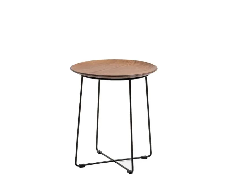 Al Wood Sidobord | Ask Dark wood | Black leg