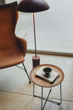 Al Wood Sidobord | Ask Dark wood | Chrome leg