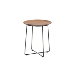 Al Wood Sidobord | Fanér Dark wood | Black leg