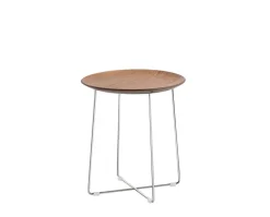 Al Wood Sidobord | Fanér Dark wood | Chrome leg