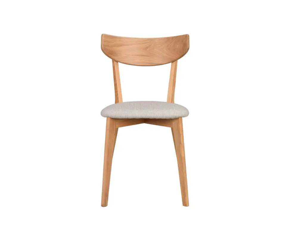 Ami Stol | Mattlackad Ek, Grå/Beige