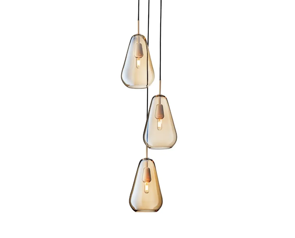 Anoli 3 Ljuskrona | Nordic Gold/Gold