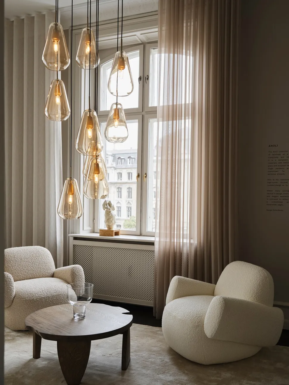 Anoli 13 Ljuskrona | Nordic Gold/Opal
