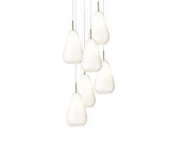 Anoli 6 Ljuskrona | Nordic Gold/Opal