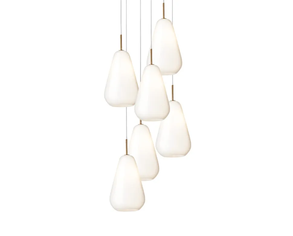 Anoli 6 Ljuskrona | Nordic Gold/Opal