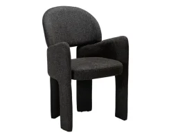 Aole Karmstol | Raven Black Bouclé