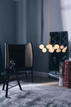 Apiales 9 Ljuskrona | Brushed Brass/Opal