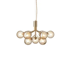 Apiales 9 Ljuskrona | Brushed Brass/Optic Gold