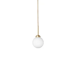Apiales 1 Pendel | Brushed Brass/Opal