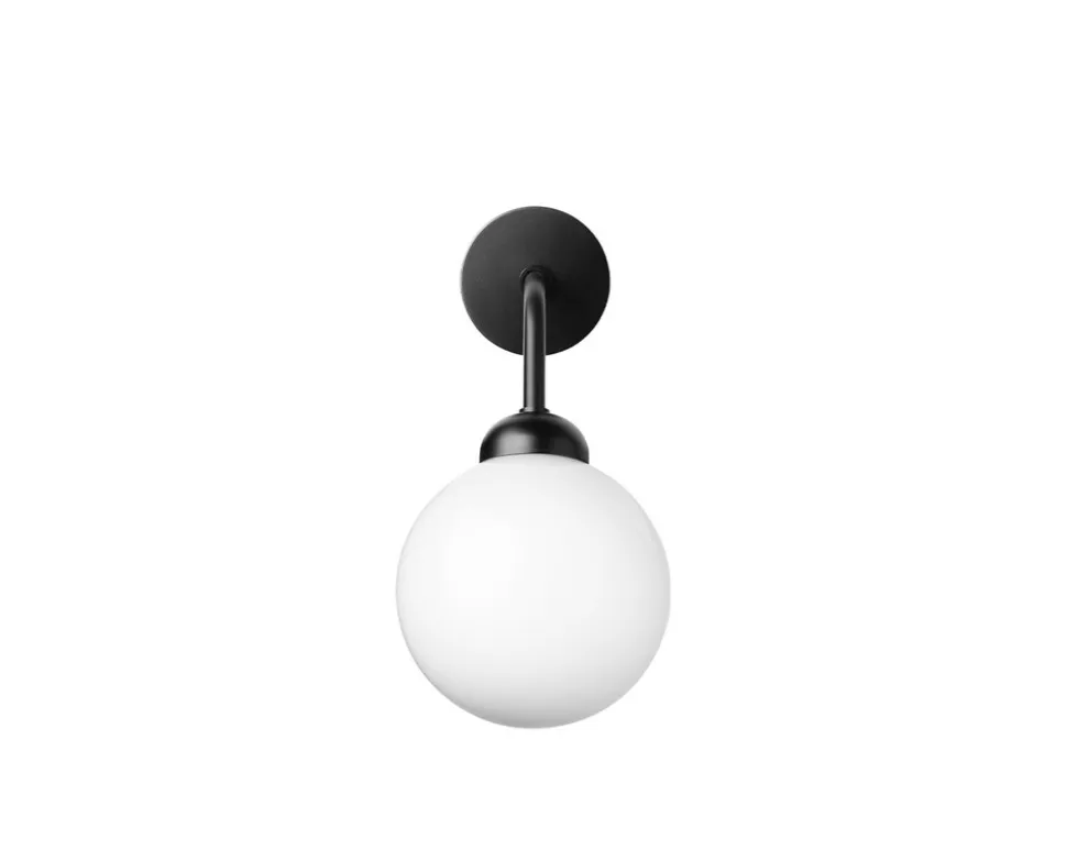 Apiales Vägglampa, Fast Installation | Satin Black/Opal