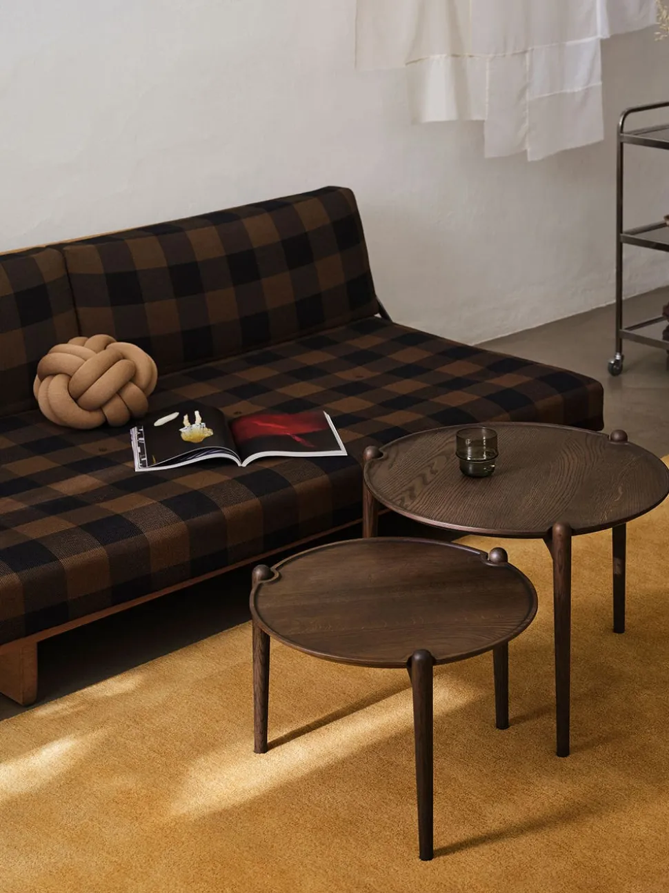Aria Soffbord Ø50 | Mörk Ek