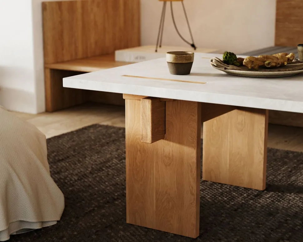 Arnold Soffbord | Ljus Betong/Ljus Ek