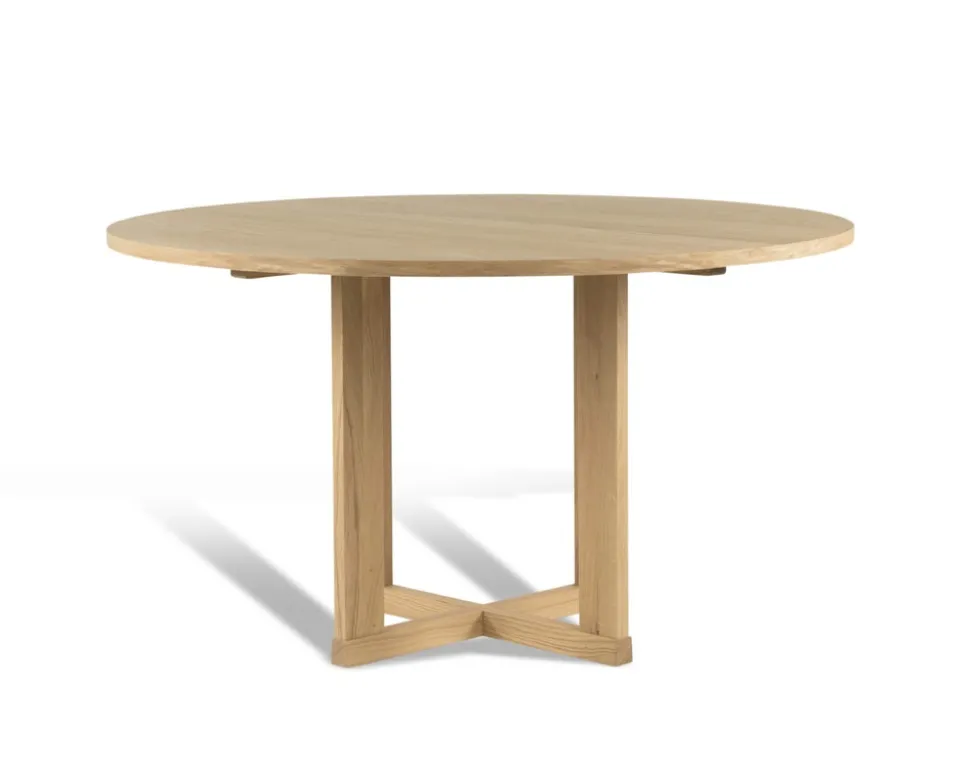 Arv Matbord Runt | Vitpigmenterad ek