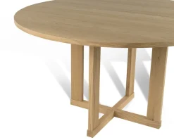 Arv Matbord Runt | Vitpigmenterad ek