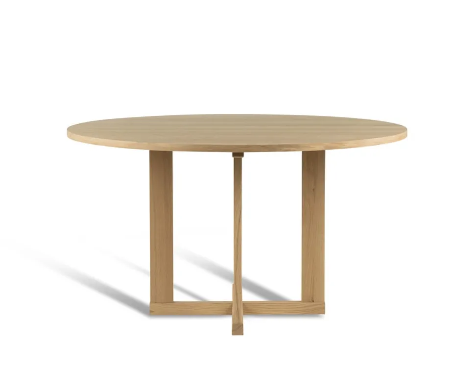 Arv Matbord Runt | Vitpigmenterad ek