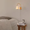 Asteea Vägglampa | Satin Brass/Ripple Clear