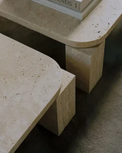 Atlas Soffbord | Unfilled Travertine 60x60