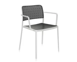 Audrey Karmstol Vit / Svart