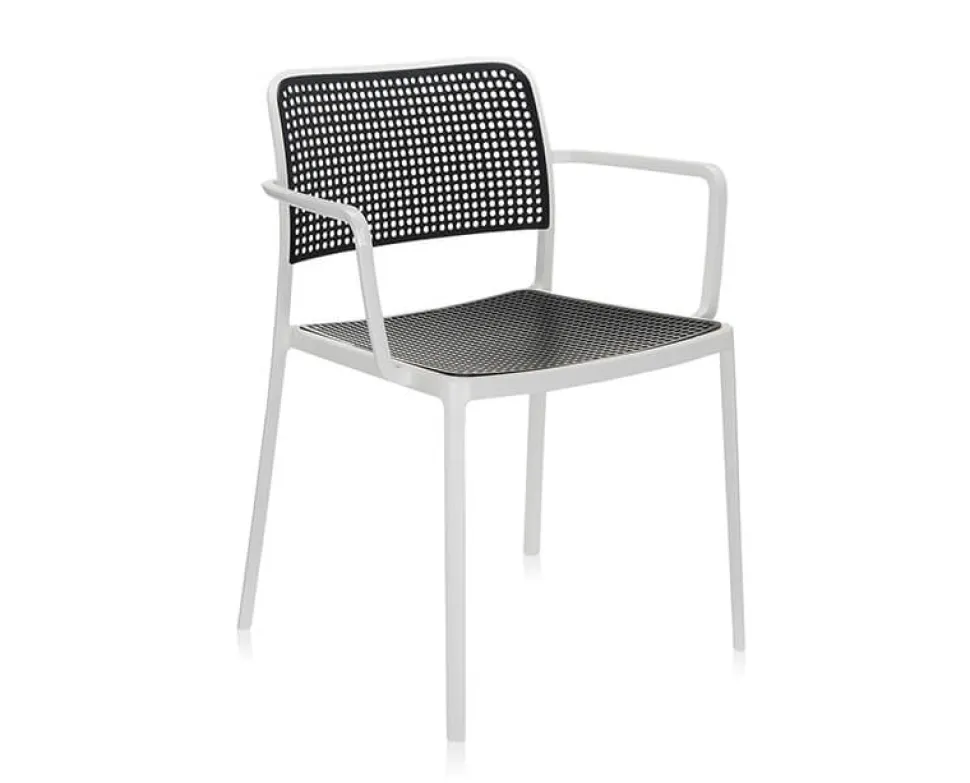 Audrey Karmstol Vit / Svart