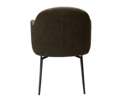 Bae Snurrstol | Dark Olive Bouclé/Antique Pewter