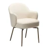 Bae Snurrstol | Simply Beige Bouclé/Antique Brass