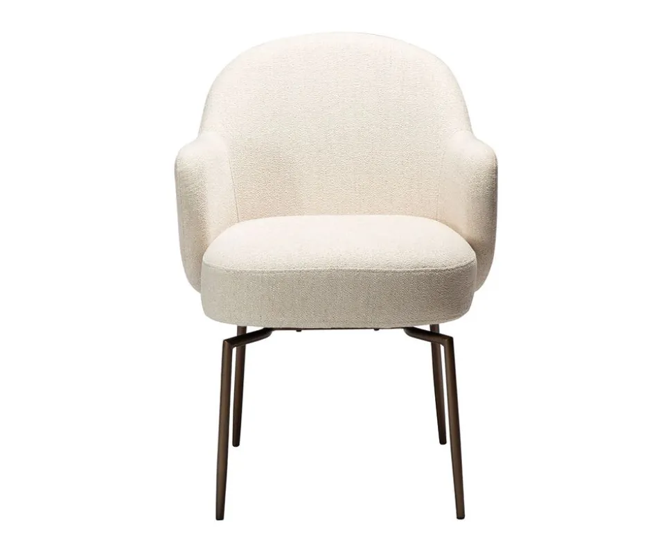 Bae Snurrstol | Simply Beige Bouclé/Antique Brass