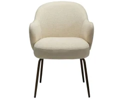 Bae Stol | Frosted Almond Bouclé | Antik mässing