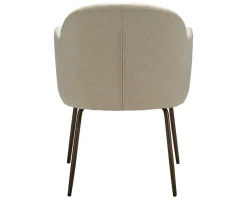 Bae Stol | Frosted Almond Bouclé | Antik mässing