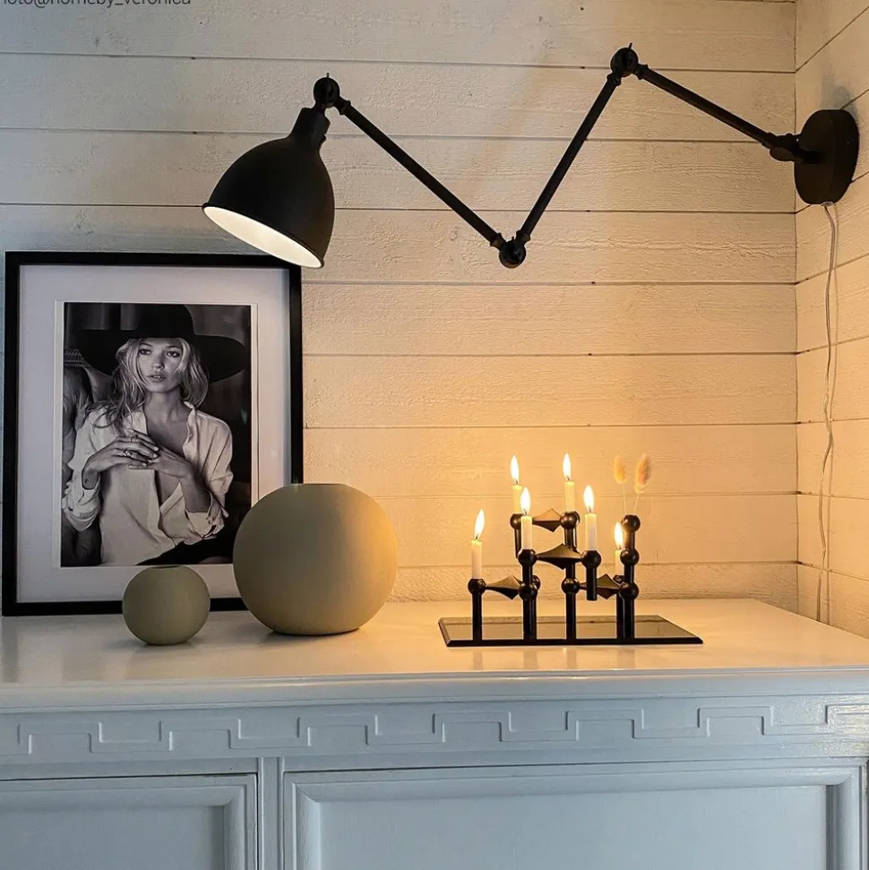 Bazar Vägglampa | Svart