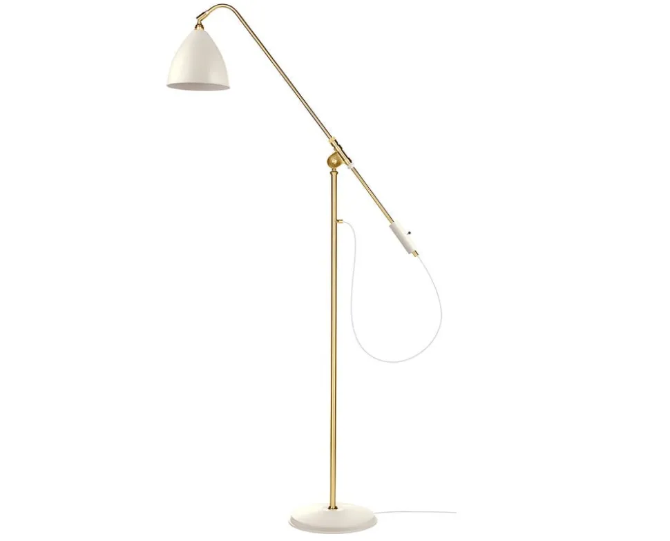 Bestlite BL4 Golvlampa | Mässing, Vit