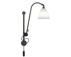 Bestlite BL5 Vägglampa | Svart Mässing, Bone China