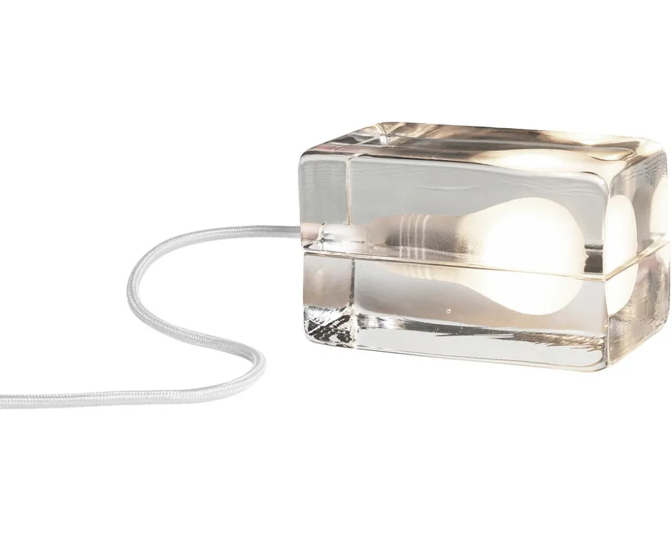 Block Lampa | Vit Textilsladd