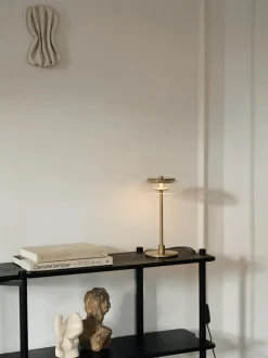 Blossi Bordslampa Small | Nordic Gold/Clear