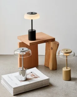 Blossi Table Mini Portabel Lampa | Black/Opal