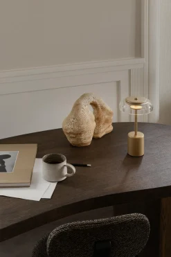 Blossi Table Mini Portabel Lampa | Nordic Gold/Clear
