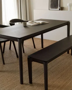 Bok Matbord Brunlackad Ek | 240x100 cm