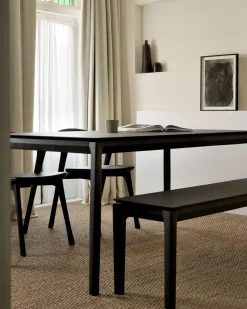 Bok Matbord Brunlackad Ek | 180x90 cm