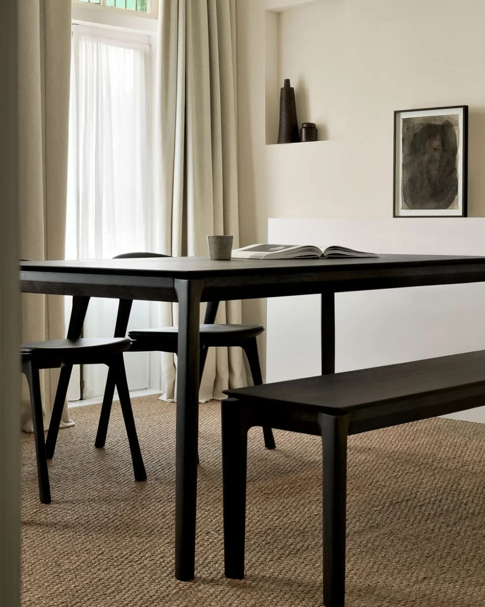 Bok Matbord Brunlackad Ek | 180x90 cm