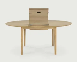 Bok Matbord Runt | Ek | 129-179x129 cm