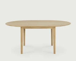 Bok Matbord Runt | Ek | 129-179x129 cm