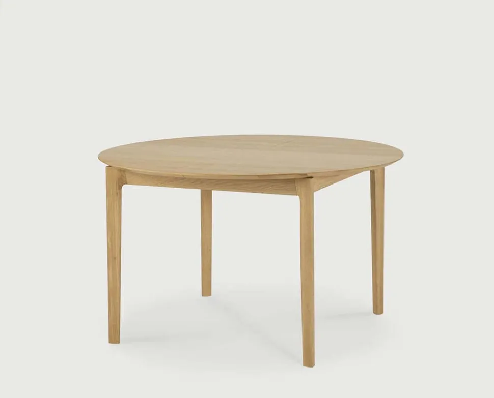 Bok Matbord Runt | Ek | 129-179x129 cm